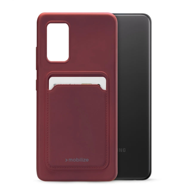 Mobilize Rubber Gelly Card Case Samsung Galaxy A32 4G Matt Bordeaux