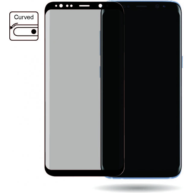 Mobilize Edge-To-Edge Glass Screen Protector Samsung Galaxy S8+ Black