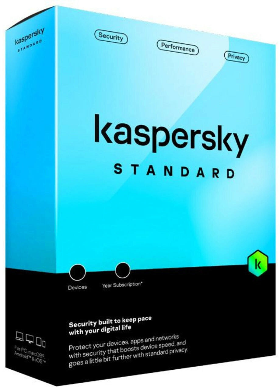 Kaspersky Standard - 5 Apparaten (Opvolger van Kaspersky Anti Virus)