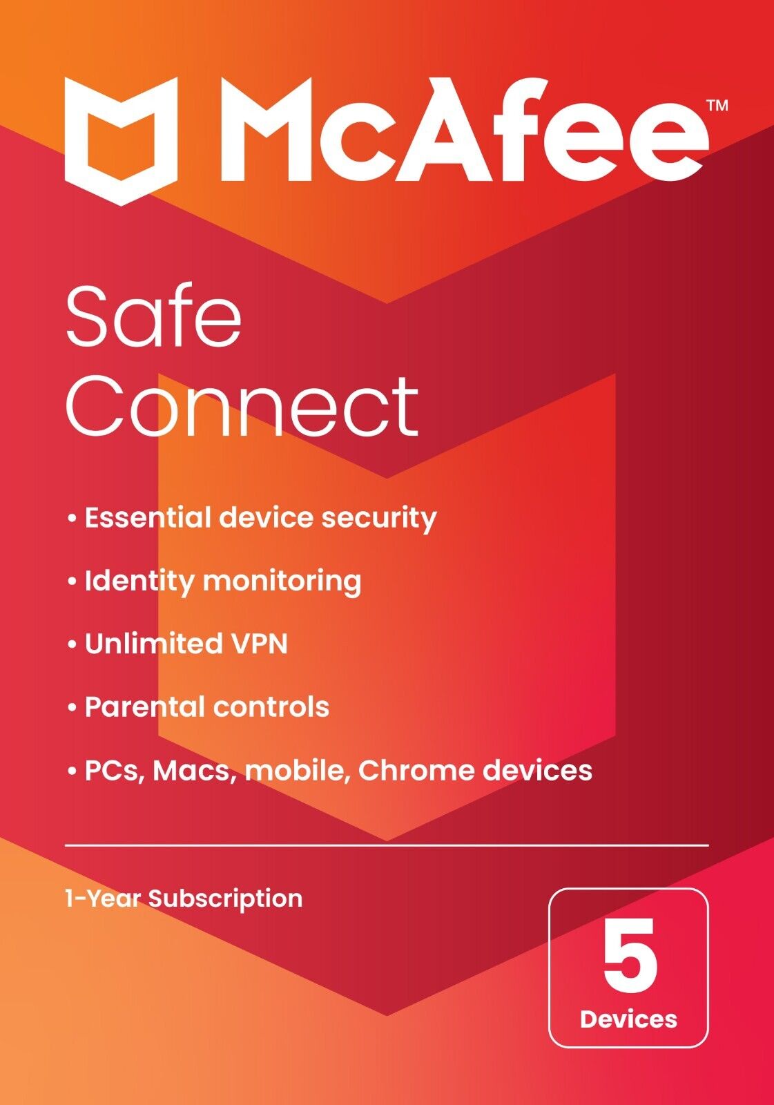 McAfee VPN Safe Connect - 5 Apparaten