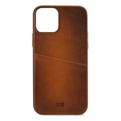 Senza Desire Leather Cover With Card Slot Apple Iphone 13 Pro Max Burned Cognac