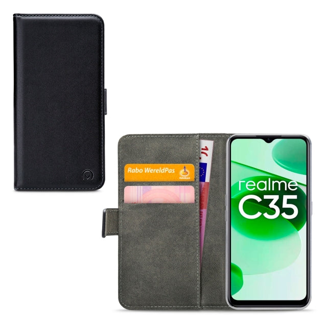 Mobilize Classic Gelly Wallet Book Case Realme C35/Narzo 50A Prime Black