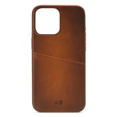 Senza Desire Leather Cover With Card Slot Apple Iphone 14 Pro Max Burned Cognac