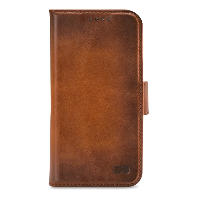 Senza Desire Leather Wallet Apple Iphone 14 Plus Burned Cognac