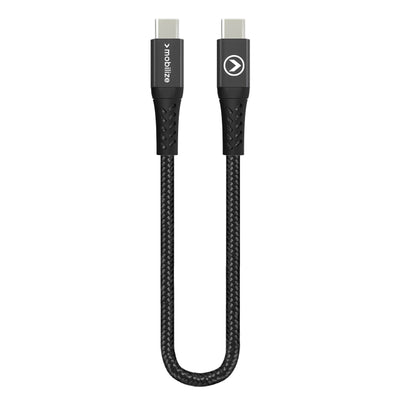Mobilize Strong Nylon Cable Usb-C To Usb-C 20Cm. 100W Black