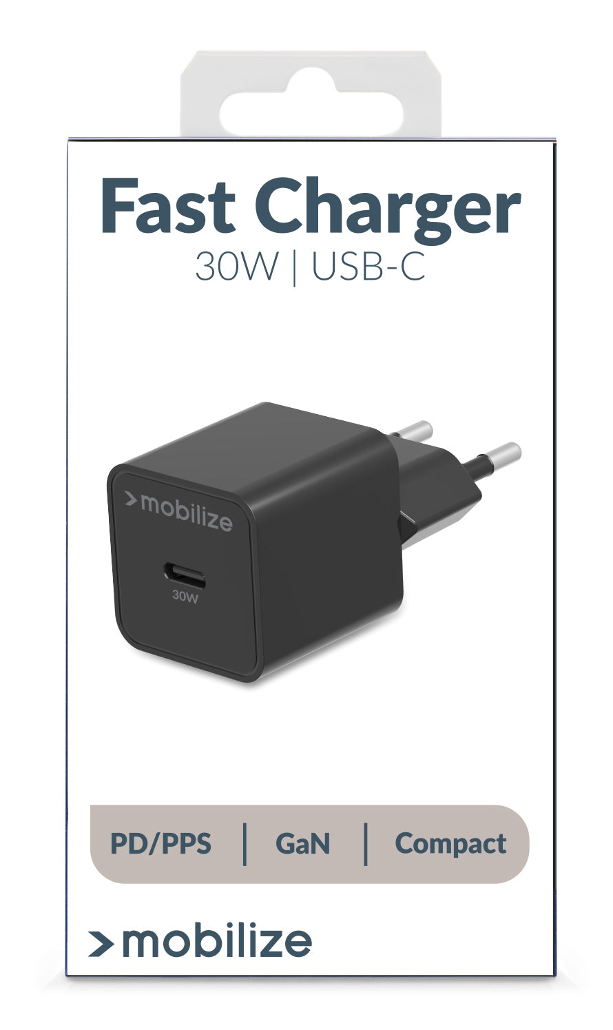 Mobilize Wall Charger Usb-C Gan 30W With Pd/Pps Black