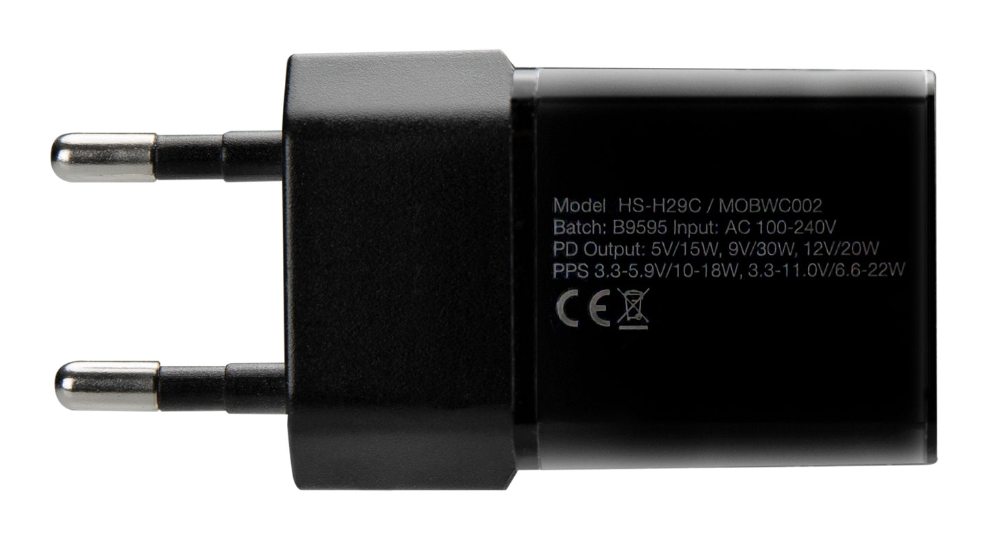Mobilize Wall Charger Usb-C Gan 30W With Pd/Pps Black