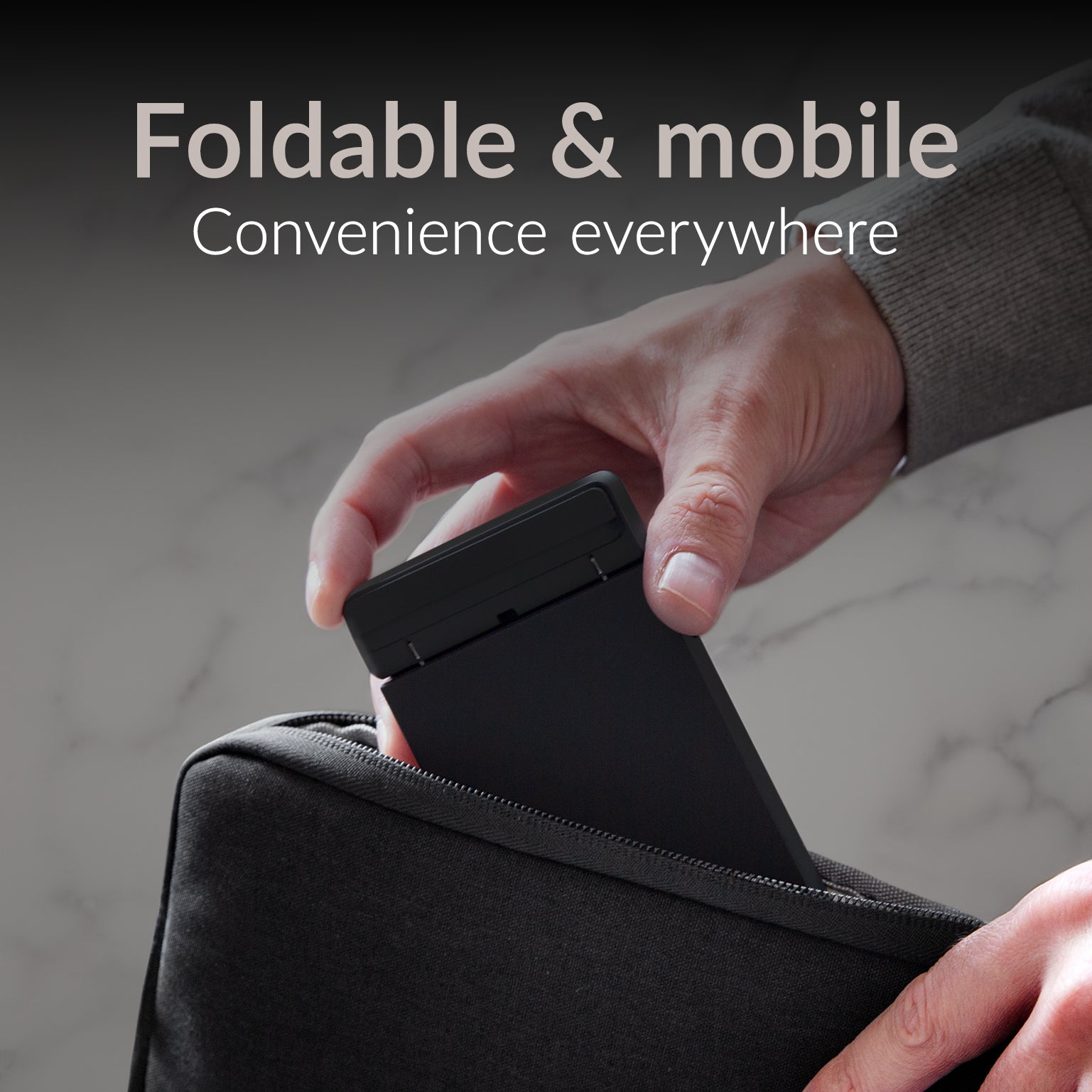 Mobilize Wireless Fast Charger Foldable 5W/7.5W/10W/15W Pu Leather Black