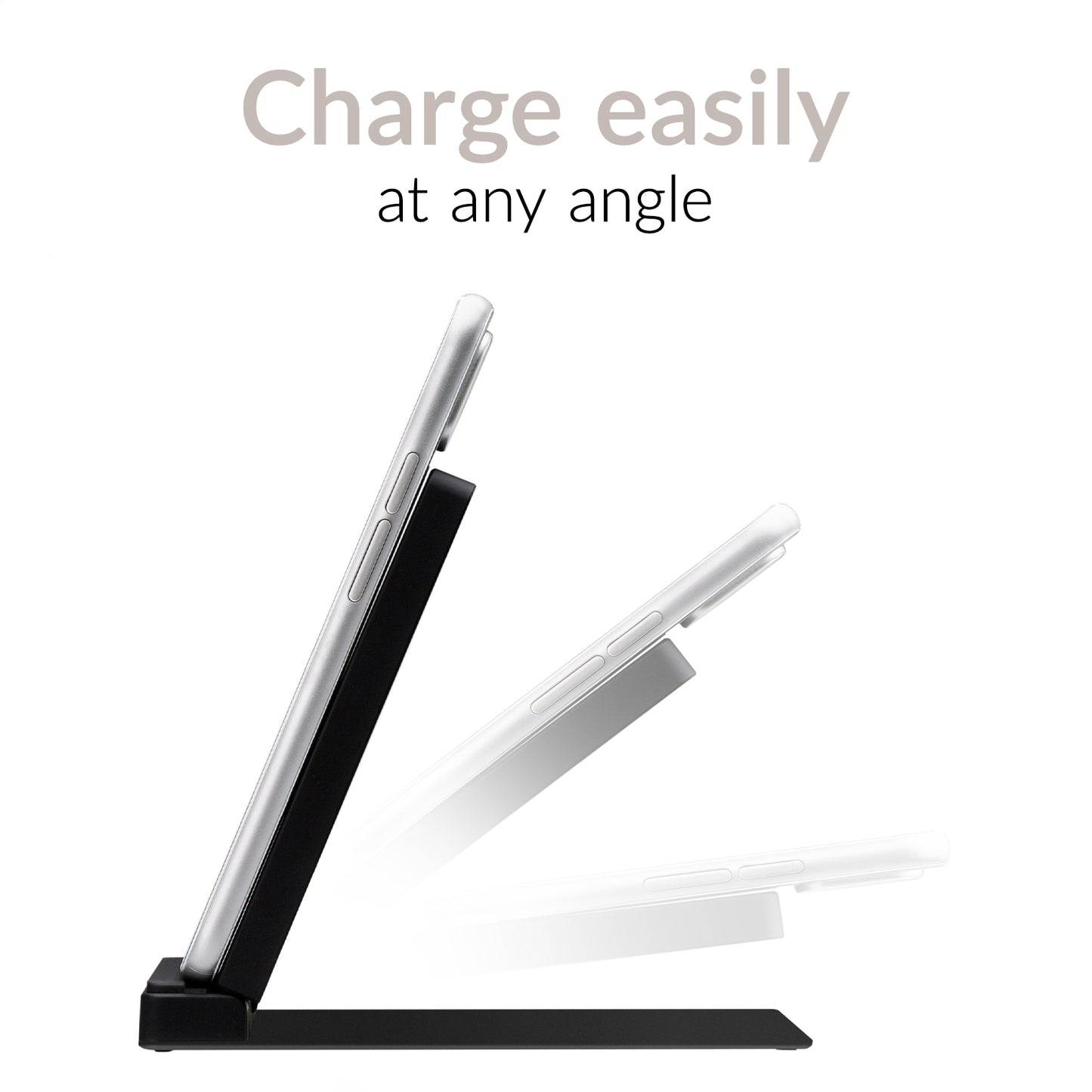 Mobilize Wireless Fast Charger Foldable 5W/7.5W/10W/15W Pu Leather Black