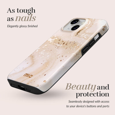 Mio By Mobilize Mio Gold Marble Magsafe Compatible For Iphone 14 Plus/15 Plus