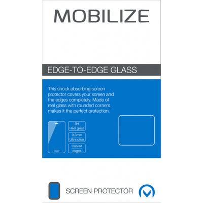 Mobilize Edge-To-Edge Glass Screen Protector Apple Iphone 6 Plus/6S Plus Black Full Glue