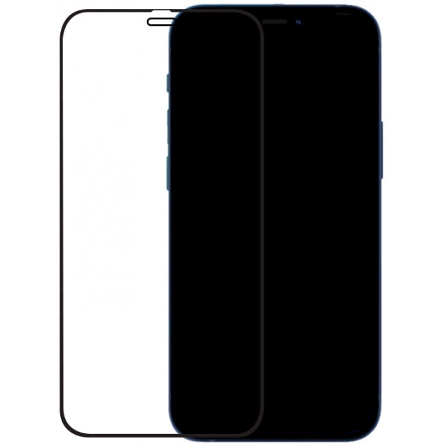 Mobilize Edge-To-Edge Glass Screen Protector Apple Iphone 12 Mini Black Full Glue