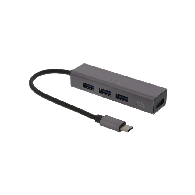 Deltaco Usbc-Hub11 Deltaco Usb-C Hub 4-Port Usb-A Space Grey