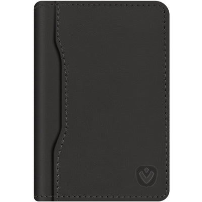 Valenta Leather Card Wallet Snap Black