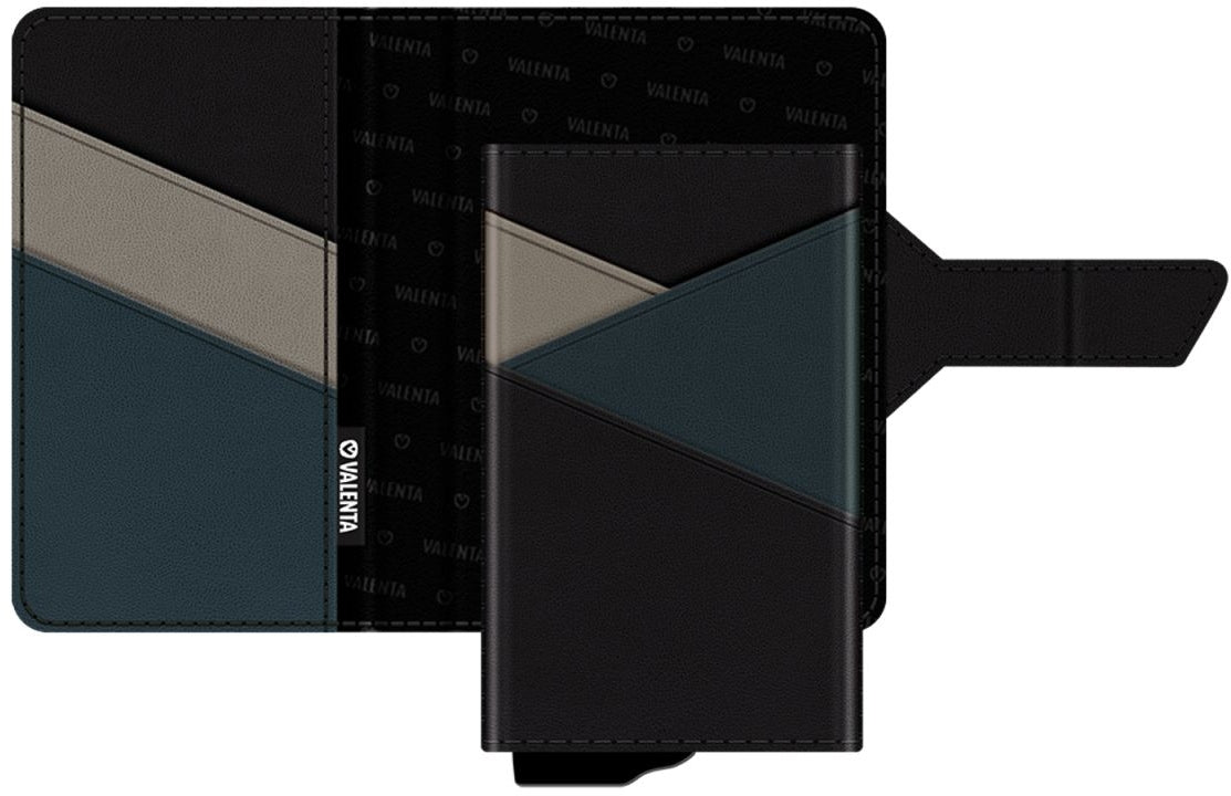 Valenta Card Case Plus Wallet Snap 2-In-1 Black