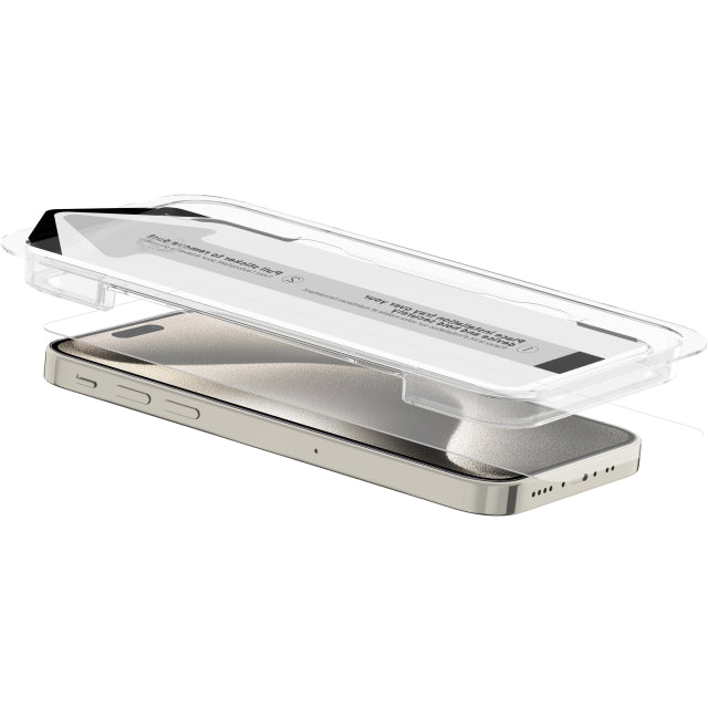 Itskins Supreme Glass Screen Protector With Alignment Tool Apple Iphone 15 Pro Clear
