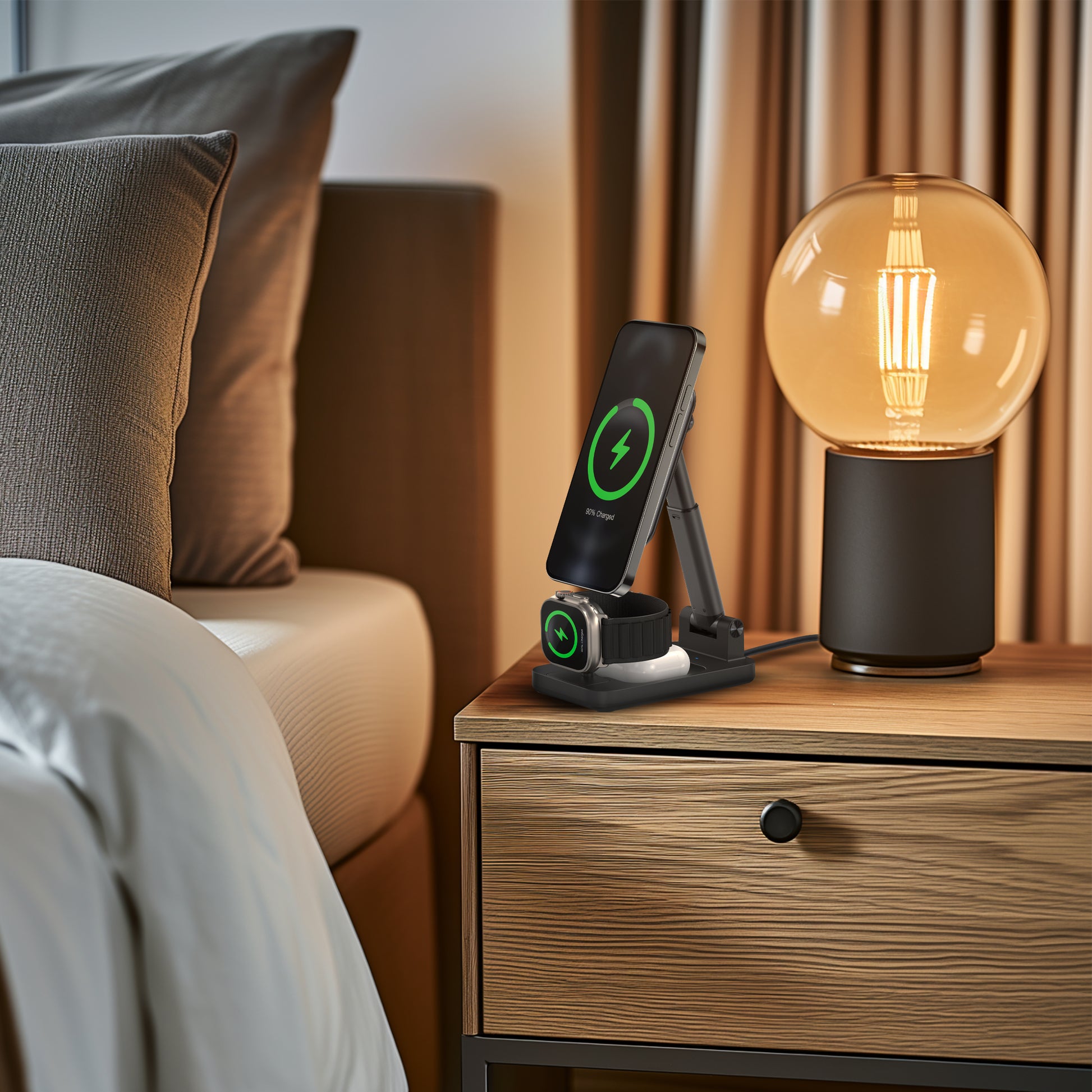 Mobilize 3In1 Charger Station Magsafe Compatible 15W Black