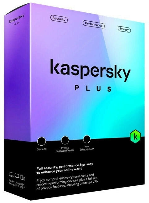Kaspersky Plus - 5 Apparaten (Opvolger van Kaspersky Internet Security)