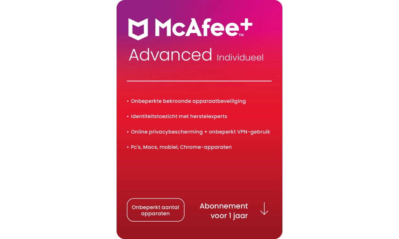 McAfee+ Advanced Individual - Onbeperkt Apparaten